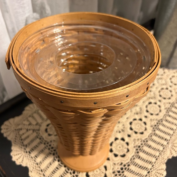 Longaberger Collectors Club Woven Basket Vase - Picture 2 of 3